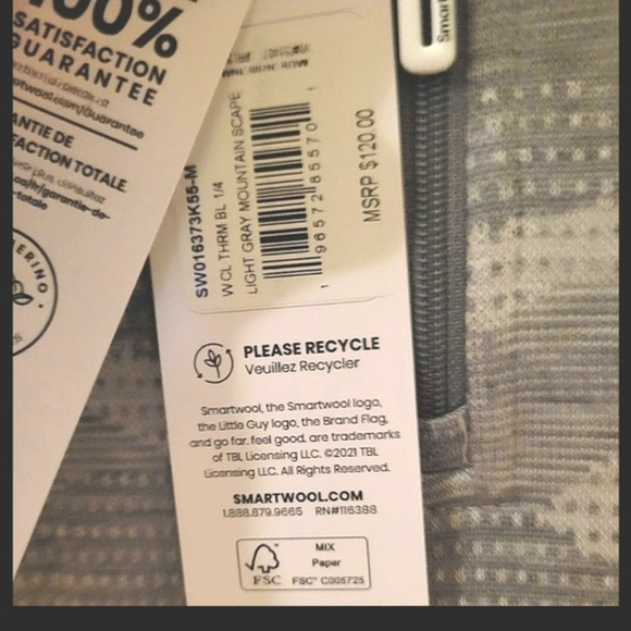 New Smartwool Classic Thermal Merino Base Layer 1/4 Zip - Picture 11 of 12